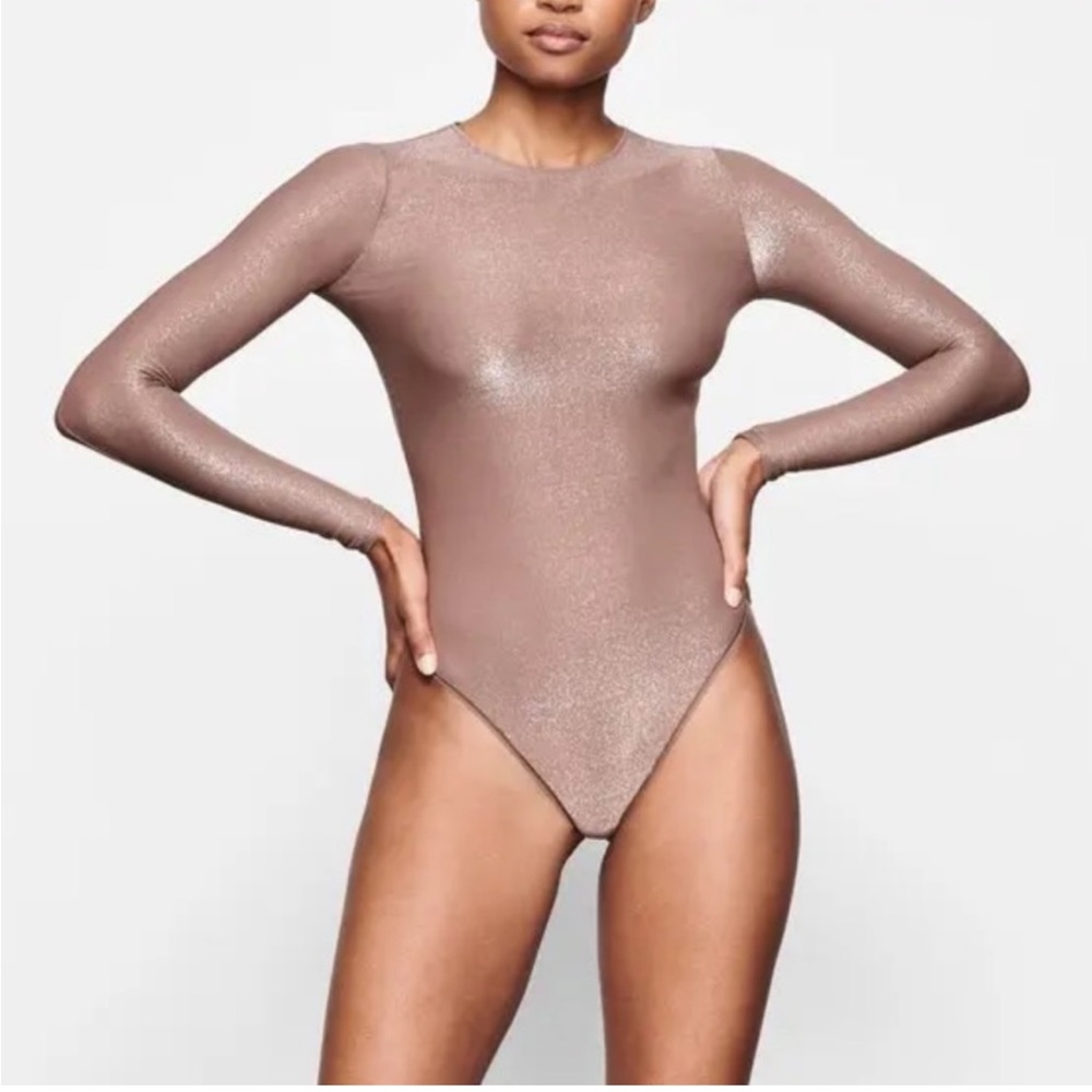 Skims Shimmer Bodysuit Umber S